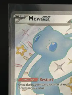 Pokemon 2024 Mew EX 216/091 Paldean Fates Holo Shiny Full Art - NEAR MINT - Image 3