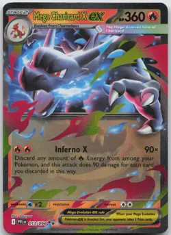 Mega Charizard X ex 013/094 Double Rare Phantasmal Flames Pokemon NM/M - Image 1