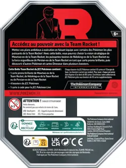 Pokemon - SCARLET & VIOLET - TEAM ROCKET - MEWTWO EX TIN (FRANCAIS) Scelle - Image 2