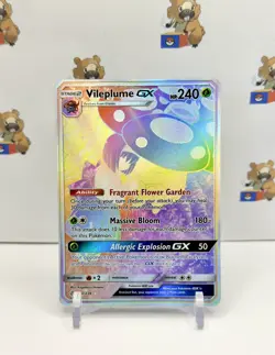 Vileplume Rainbow GX Secret Rare 250/236 2019 Sm-Cosmic Eclipse Pokemon TCG LP - Image 1