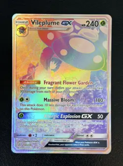 Vileplume Rainbow GX Secret Rare 250/236 2019 Sm-Cosmic Eclipse Pokemon TCG LP - Image 3