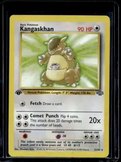 1999 Pokemon Jungle 1st Edition Kangaskhan #21/64 - Image 1