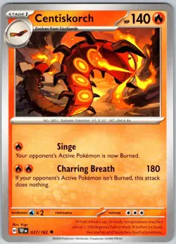 Centiskorch 037/162 Near Mint SV05: Temporal Forces Pokemon Shipnow - Image 1