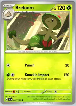 Breloom 007/162 Near Mint SV05: Temporal Forces Pokemon Shipnow - Image 1