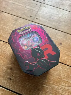 Pokemon Team Rocket Mewtwo Tin 4 Pack 2 x Destined Rivals 2 x Journey Together - Image 1