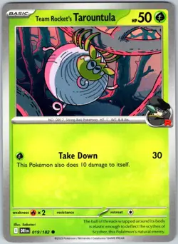 Team Rocket's Tarountula 019/182 Near Mint SV10: Destined Rivals Pokemon Shipnow - Image 1