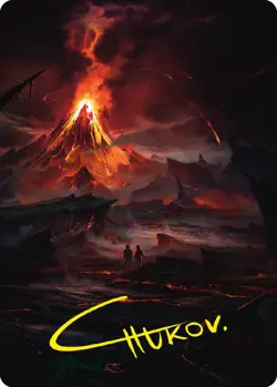 MTG Valley of Gorgoroth Art Card (Gold-Stamped Signature) [The Lord of the Rings - Image 1
