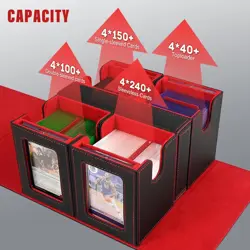 Ultimate Commander Deck Box for Card Collectors - 4 Magnetic Holders Included - Image 5
