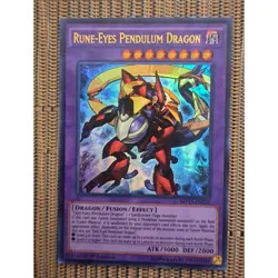 1996 Yu-Gi-Oh! 1st Edition Rune Eyes Pendulum Dragon Card Ultra Rare MP15-EN220 - Image 2