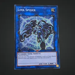 1996 Yu-Gi-Oh! 1st Edition Link Spider Card YS17-EN043 Super Rare - Image 1
