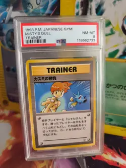 Pokemon Card Misty's Duel Leaders Stadium Waifu Japanese Gym heroes 1998 PSA 8 - Image 1