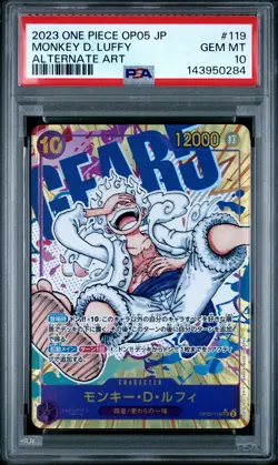 2023 ONE PIECE JAPANESE OP05-AWAKENING OF THE NEW ERA MONKEY D. LUFFY PSA 10 - Image 1