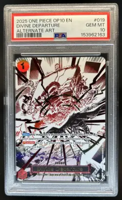 2025 One Piece Royal Blood Divine Departure Alt Art #OP10-019 PSA 10 GEM MINT - Image 1