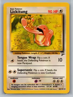 Lickitung Base Set 2 #048/130 Uncommon Pokemon Card - Image 1