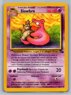 Slowbro Fossil #43/62 Uncommon Pokemon Card - Image 1
