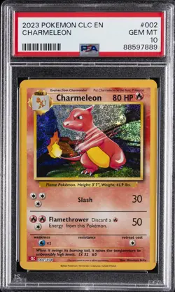 2023 POKEMON CLC TRADING CARD GAME CLASSIC #002 CHARMELEON PSA 10 - Image 1