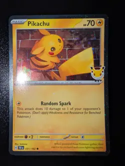 Pikachu (Pokemon Day 2026) 051/162 Holo Miscellaneous Card & Products Pokemon NM - Image 1