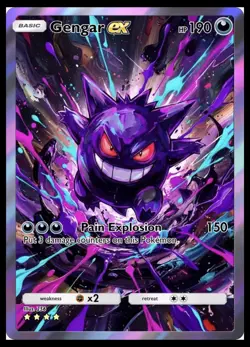 5x Gengar Haunter Fan Art Custom Cards - Image 5