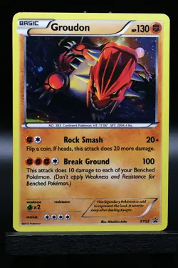 Pokemon Groudon XY52 Holo Promo NM XY Black Star Legendary Card - Image 1