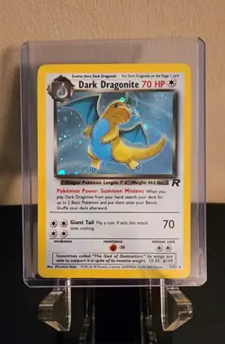 Pokemon Dark Dragonite 5/82 Holo Rare Team Rocket Card NM - Image 1