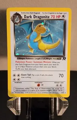 Pokemon Dark Dragonite 5/82 Holo Rare Team Rocket Card NM - Image 2