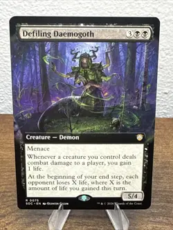 Defiling Daemogoth (Extended Art) Commander: Secrets of Strixhaven Regular 0075 - Image 1