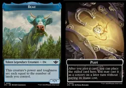 Beau (0006) // Plot (0020) Double-Sided Token Near Mint OTJ Outlaws MTG Magic - Image 1