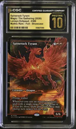 SPINEROCK TYRANT Lorwyn Eclipsed Japan Showcase Foil Mythic CGC Pristine 10 MTG - Image 1
