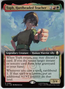 MTG Toph Hardheaded Teacher Extended Art NM Avatar: The Last Airbender Magic 384 - Image 1