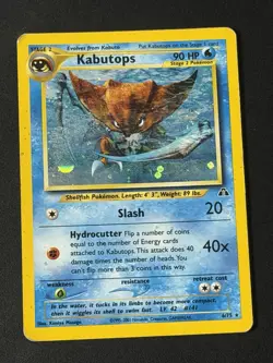 2001 Pokemon TCG Kabutops 6/75 Neo Discovery Holo Rare MP - Image 1