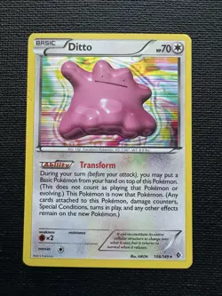 Ditto 108/149 Holo Boundaries Crossed Pokemon Card 2012 LP - Image 1