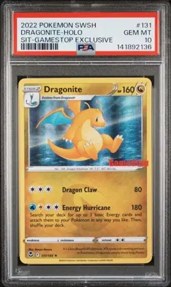 PSA 10 DRAGONITE 131 GAMESTOP EXLUSIVE HOLO STAMP POKEMON GEM MINT - Image 1