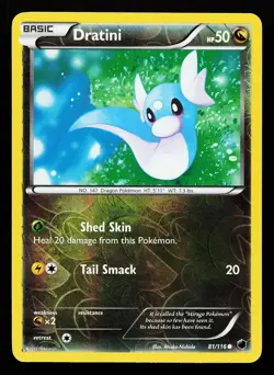 Dratini 81/116 Reverse Holo Common Plasma Freeze Pokemon Card - Image 1