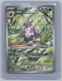 Pokemon Nidoking 174/165 Sv: Scarlet & Violet 151 Holo Illustration Rareo - Image 1
