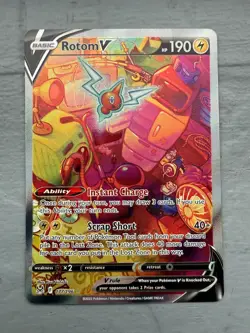 Pokemon TCG: Rotom V (Alternate Full Art) 177/196 Swsh11: Lost Origin Holo - Image 1