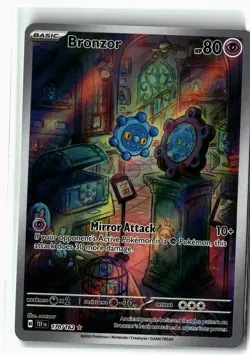 Bronzor ⭐ 170/162 Holo Illustration Rare Temporal Forces 2024 Pokemon NM - Image 1
