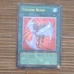 1996 Yu-Gi-Oh! 1st Edition Cyclone Blade POTD-EN043 Ultimate Rare Card - Image 2