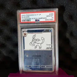2023 Pokemon Japanese SV-P Yu Nagaba X PCCG Campaign #069 Glaceon PSA 10 - Image 1