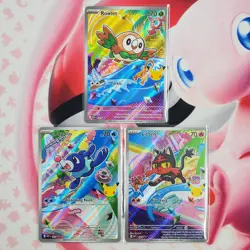 Rowlett 043 + Litten 044 + Popplio 045 - First Partner Pokemon Cards - #L677 - Image 1