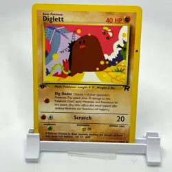 Pokemon TCG - 1st Edition Diglett Pokemon Card Team Rocket 52/82 Common - LP - Image 1