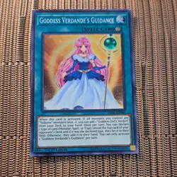 1996 Yu-Gi-Oh! 1st Edition Goddess Verdandes Guidance Spell Card SHVA-EN009 SR - Image 2