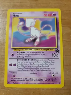 2000 Mew Pokemon Card - Black Star Promo #8 - Pokemon League Blackstar Rare HTF - Image 1