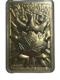 VTG Nintendo Pokemon Togepi Special Edition 23 Karat Gold Plated Trading Card - Image 1