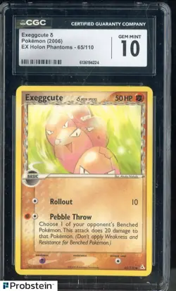 2006 Pokemon EX Holon Phantoms #65 Exeggcute CGC 10 GEM MINT - Image 1