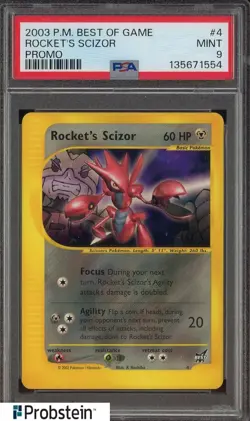 2003 Pokemon Best of Game Promo #4 Rocket's Scizor PSA 9 MINT - Image 1