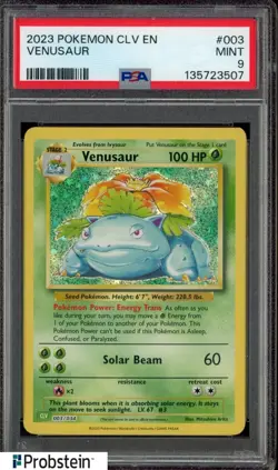 2023 Pokemon CLV EN #003 Venusaur PSA 9 MINT - Image 1