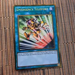 1996 Yu-Gi-Oh! 1st Edition Gold Emergency Teleport Card PGL3-EN081 - Image 2