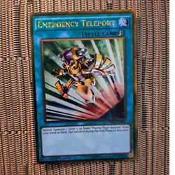 1996 Yu-Gi-Oh! 1st Edition Gold Emergency Teleport Card PGL3-EN081 - Image 3