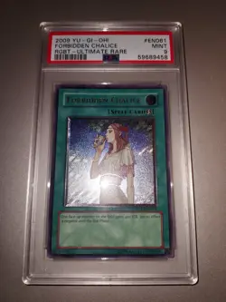Yugioh Forbidden Chalice RGBT - EN061 Ultimate Rare Unlimited PSA 9 Mint - Image 1