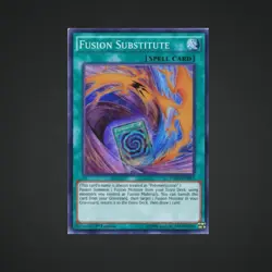 1996 Yu-Gi-Oh! 1st Edition Fusion Substitute Spell Card FUEN-EN041 Super Rare - Image 1